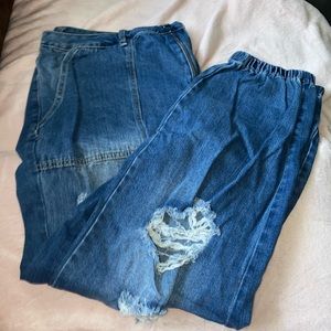 Painter Style Ripped Jeans